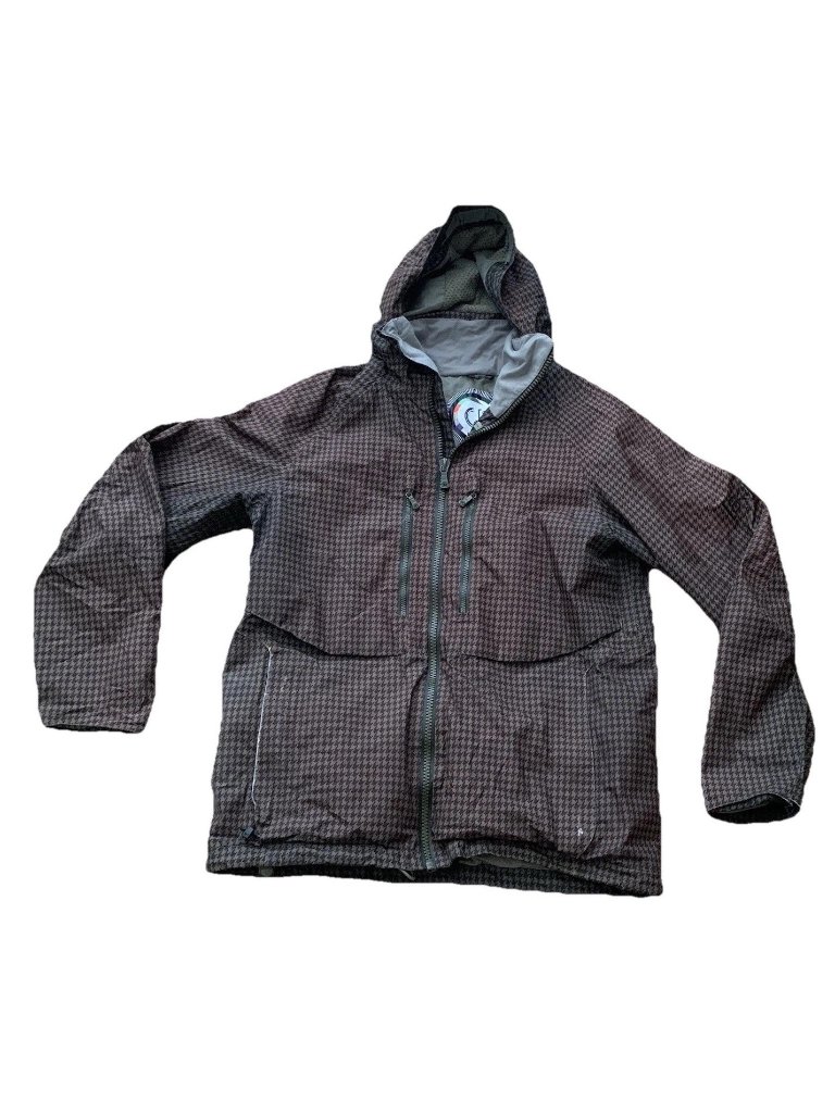 Ak Burton Goretex Ski Snowboard Jacket Men’s Medium Houndstooth Brown Green